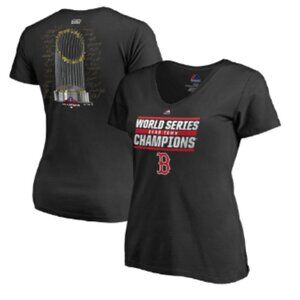 Boston Red Sox Majestic Women's 2018 World Series Champions Signature Shirt